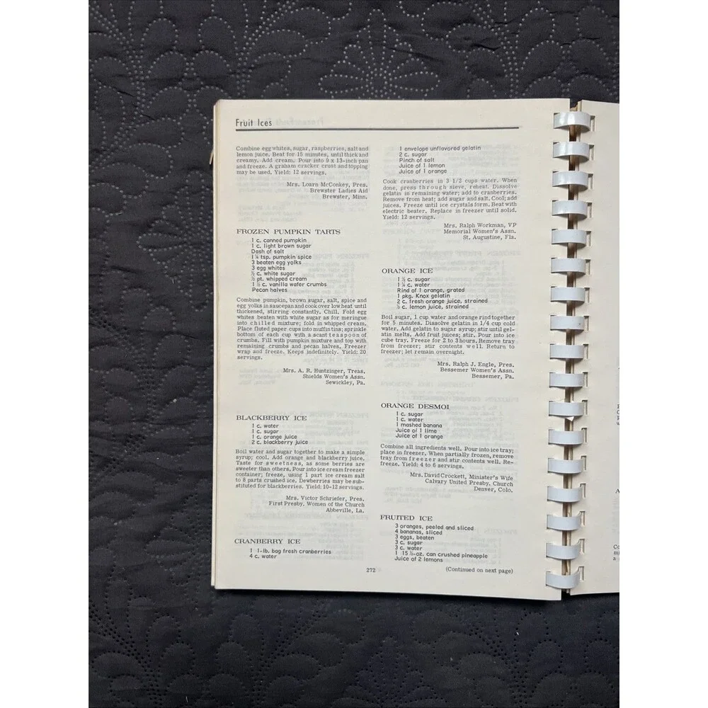 VTG Favorite Recipes Of Presbyterian Women 1968 Desserts W/Party Beverages Home